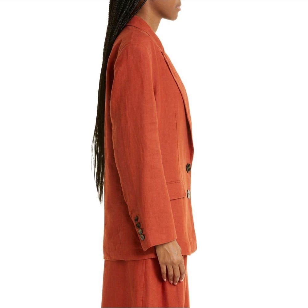 FARM Rio Rust Orange Linen Blazer - Picture 12 of 12